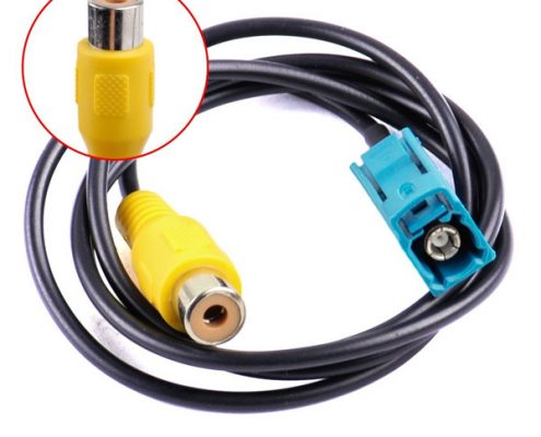 Fakra母座Z型轉(zhuǎn)RCA母頭RG174汽車(chē)倒車(chē)后視鏡監(jiān)控連接線
