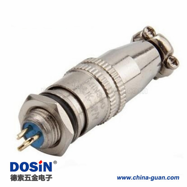 鍍金XS8-3芯開孔8mm推拉式航空插頭 XS8 3P