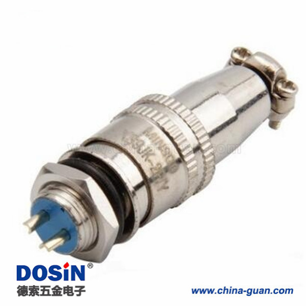 XS9-2芯開孔9mm推拉式航空插頭XS9-2P