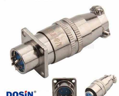 XS12 4芯母插頭公法蘭座子套裝