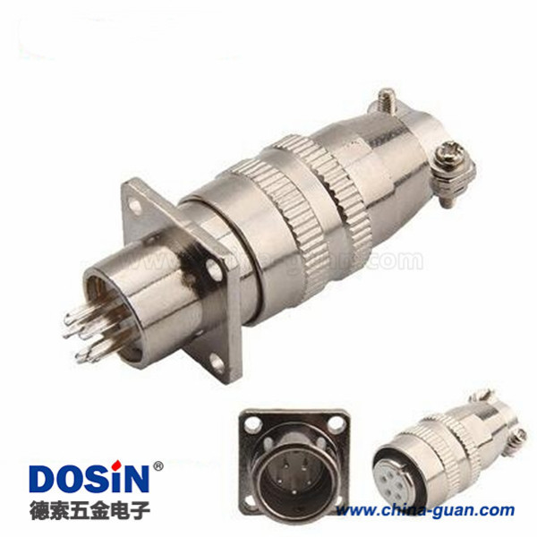 XS12 5芯圓形連接器推拉式航空插頭