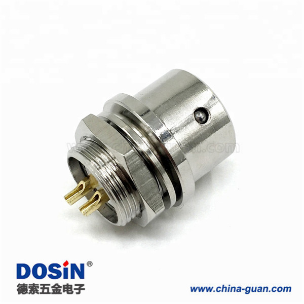 XS12 2P 圓形插座推拉式電纜接頭