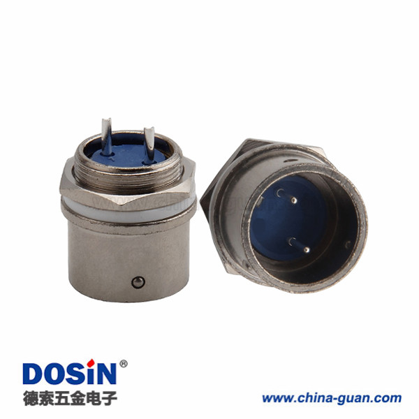 XS16推拉式連接器快速插拔航空插頭2芯卡扣式插座