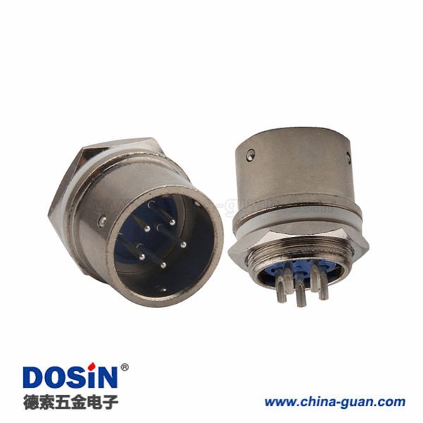 圓形連接器5芯 XS16 公頭快速插拔連接器
