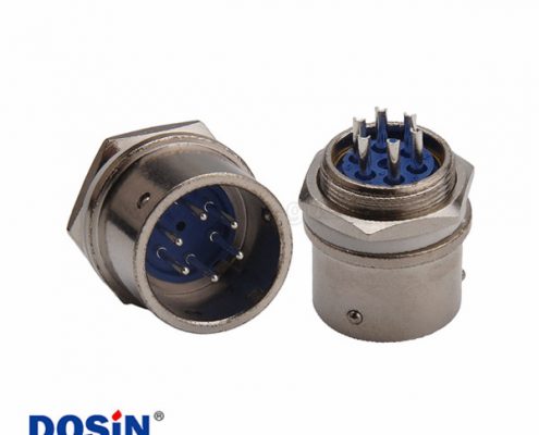 XS16圓形卡扣式接頭6芯公頭面板安裝連接器