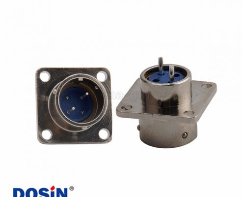 XS16 2芯方形接頭公頭面板安裝圓形連接器