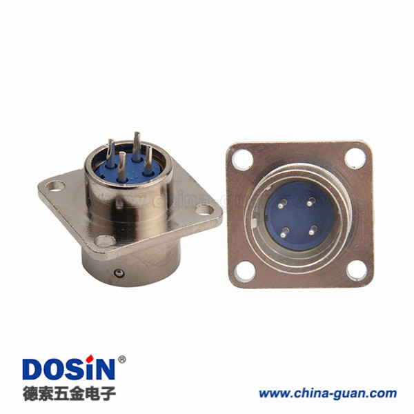 192 XS16 插拔式自鎖快速連接器4芯公頭方座