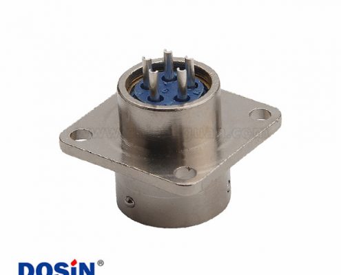 航空插座XS16-5芯法蘭4孔方座