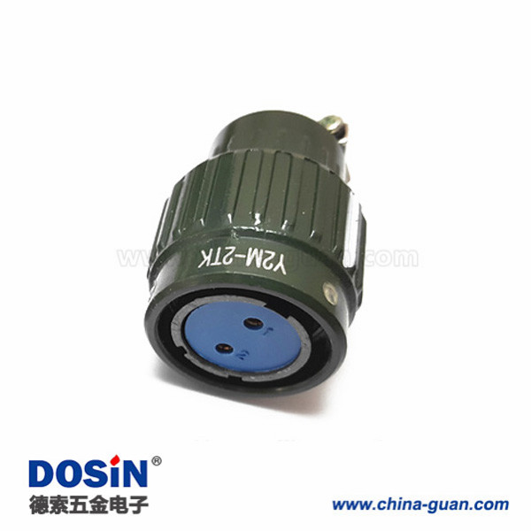 Y2M-2TK航空插座接插件2芯 21MM直徑圓形連接器