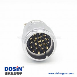 3 16芯航空插頭GX40直式電纜公插頭接線連接器