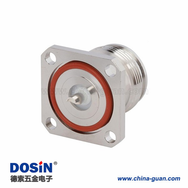 4310-connector-female-straight-4-hole-flange-receptacle-solder-cup(2) 射頻4.3-10接頭直式母頭4孔法蘭焊料杯低PIM