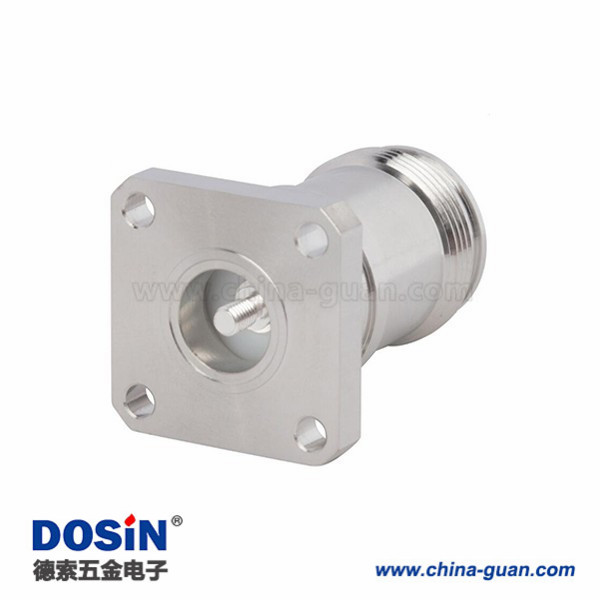 4310-connector-straight-jack-clamp-type-4-hole-flange-receptacle(2) 4.3-10射頻接頭M3螺紋四孔法蘭直式母頭