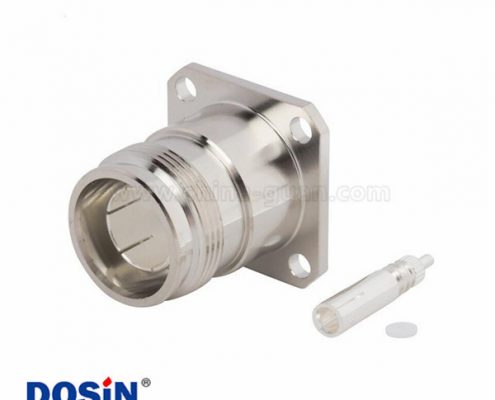 同軸連接器設(shè)計4.3 10直式母頭半剛性四孔法蘭接.250"線