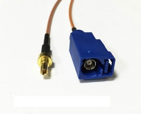 Fakra汽車連接器C型母頭轉(zhuǎn)CRC9公頭RG178組裝線材