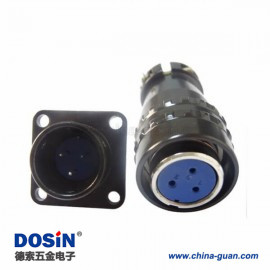 7037 XS16 3芯電泳黑漆航空插頭圓形防水電連接器
