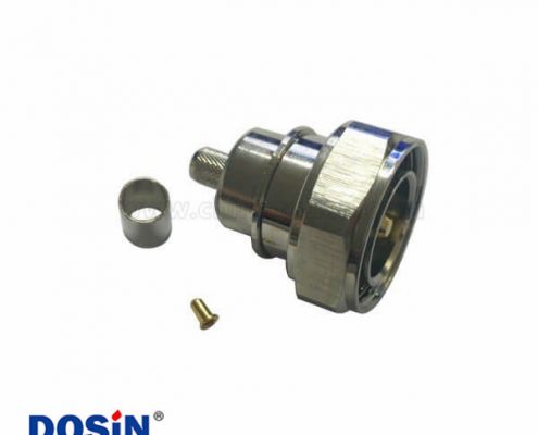 din 7/16連接器公頭直式壓接式同軸線纜