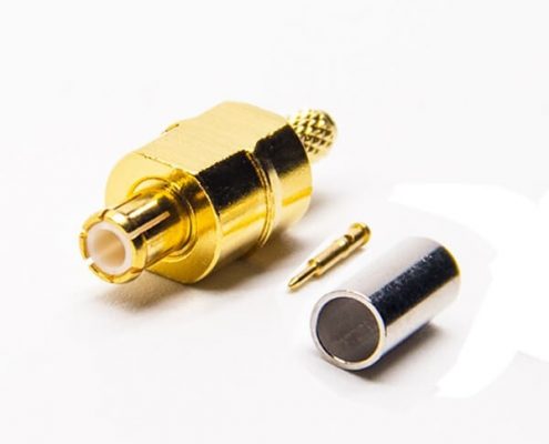 mcx射頻連接器公頭直式壓接接線