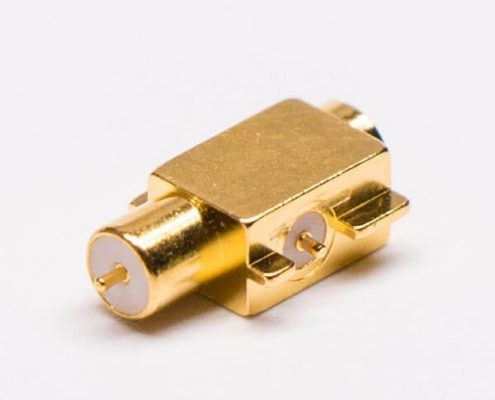 MCX90度母座沉板式鍍金同軸連接器