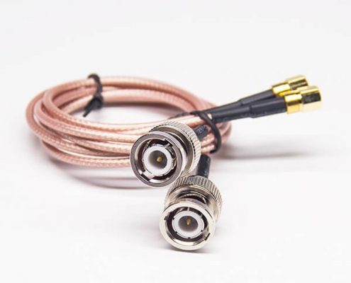 BNC同軸電纜線BNC公頭轉(zhuǎn)SMC 公頭接RG316線長(zhǎng)50cm