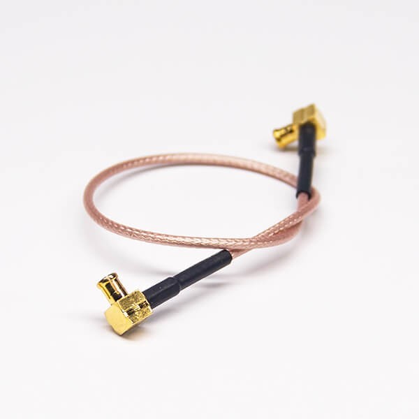 mcx-to-mcx-cable-plug-to-plug-rg178-assembly-20cm(1) MCX連接器90度公轉(zhuǎn)公接RG178線長20cm