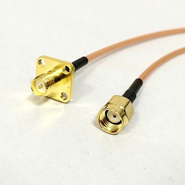 sma-connector-extension-cable-with-rp-sma-male-plug-to-rp-sma-female-4-hole-panel-mount-rg316-pigtail-cable-15cm(1) 優(yōu)質(zhì)的SMA反接座316線(xiàn)反極公頭轉(zhuǎn)反極母頭線(xiàn)長(zhǎng)15CM