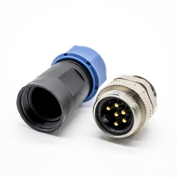 29 (3) 7/8連接器6芯公頭現(xiàn)場組裝式焊線直式不帶屏蔽