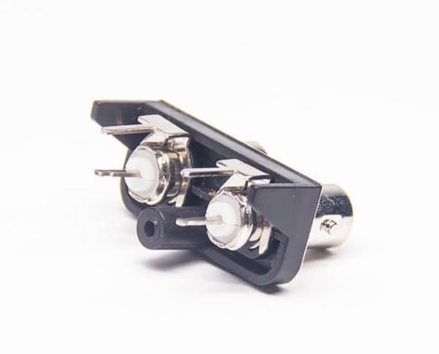 雙聯(lián)雙排BNC母座 PCB板專用BNC視頻連接器 50歐姆