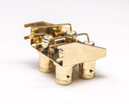 鍍金B(yǎng)NC接口母頭彎式插板接PCB板50歐姆