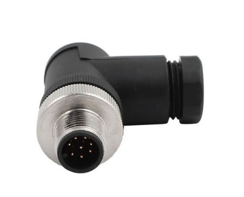 M12現(xiàn)場組裝插頭A編碼8芯公彎式不帶屏蔽塑料外殼PG7定制