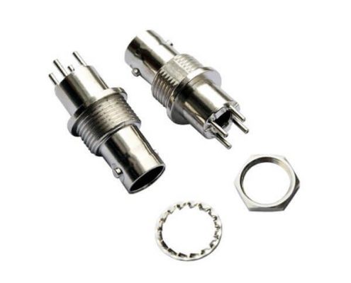 bnc同軸連接器 直式穿墻 母頭鋅合金 PCB板