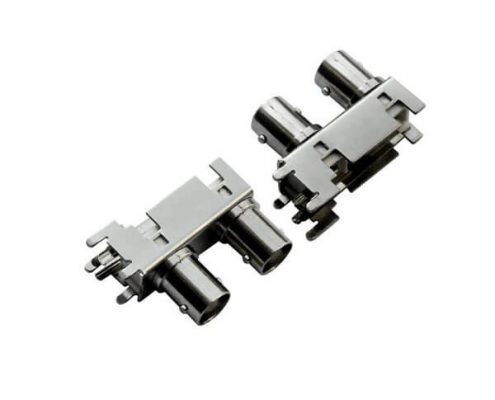 bnc同軸接口 彎式射頻同軸鋅合金 母頭PCB板端