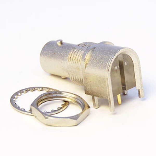 EB-001-0220 90度板端高清BNC接頭母頭彎式連接器穿孔式接板