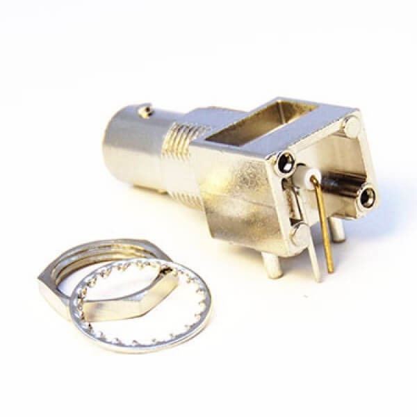 EB-001-0248 穿墻BNC連接器同軸射頻彎式母頭面板安裝