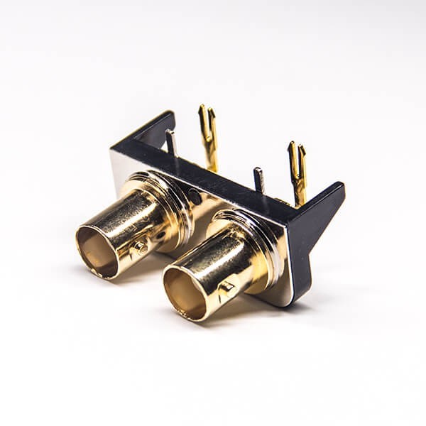 EB-001-0263 BNC彎接頭母頭穿孔式接PCB板