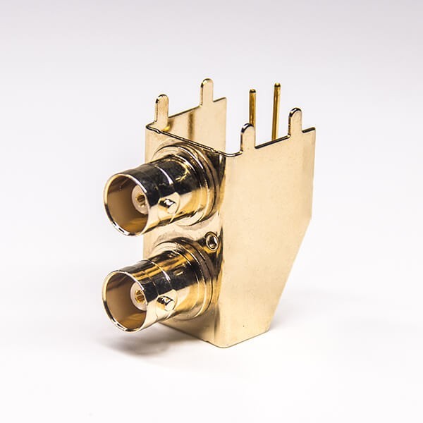 EB-001-0275 BNC視頻接頭連接器母頭彎式插PCB板四瓣沖針50歐姆