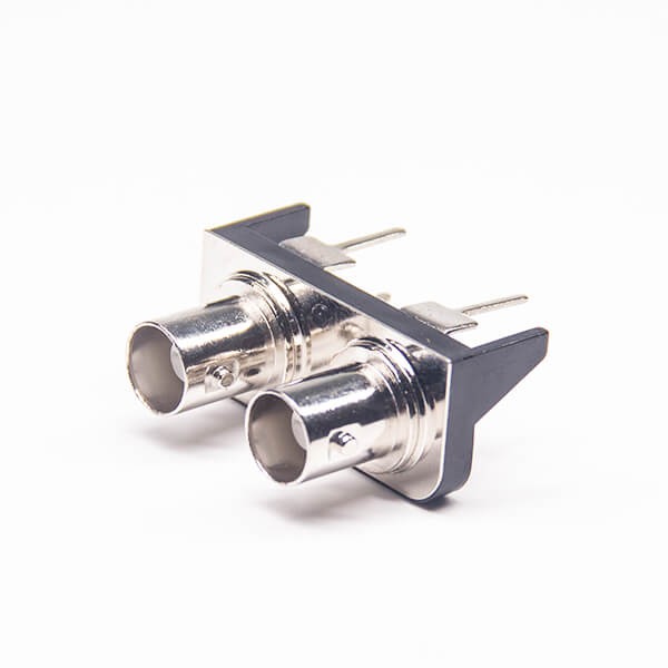 EB-001-0279 雙聯(lián)雙排BNC母座 PCB板專用BNC視頻連接器 50歐姆