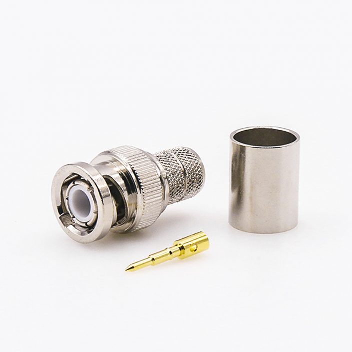 EB-001-0335 用于LMR400的BNC連接器壓接公頭直式接線安裝壓接