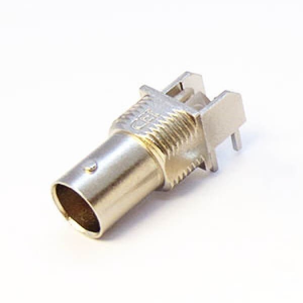 EB-01-0201 彎式BNC連接器母頭PCB板5.2mm 穿孔式75歐姆