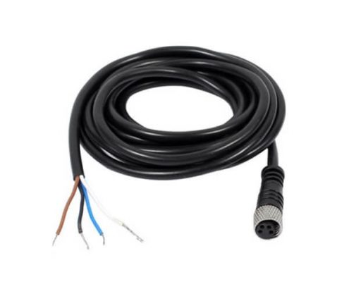 M8連接器直頭公頭注塑成型線(xiàn)4芯母頭連線(xiàn)1米24AWGPUR