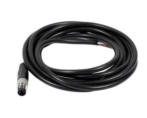 M8注塑航空連接器4芯直式公插頭帶1米24AWG線(xiàn)