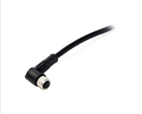 M84芯注塑母頭連接器90度彎角母插頭接1米PUR 24AWG屏蔽線(xiàn)