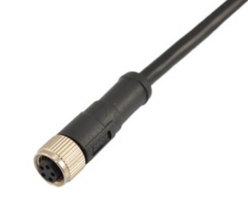 M85芯注塑插頭防水塑料直式B型母插頭接1M 24AWG線(xiàn)