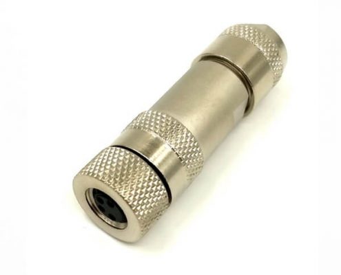 M8 4芯螺紋連接器組裝式金屬母插頭傳感器