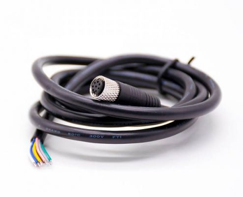 注塑線(xiàn)M8連接器8針母頭直式單邊注塑線(xiàn)A編碼1米