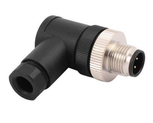 M12現(xiàn)場組裝插頭A編碼4芯公彎式不帶屏蔽塑料外殼PG7