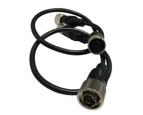 M12 4P防水電纜接頭母頭轉(zhuǎn)MINI DIN 4PIN公頭頭注塑線30CM AWG22