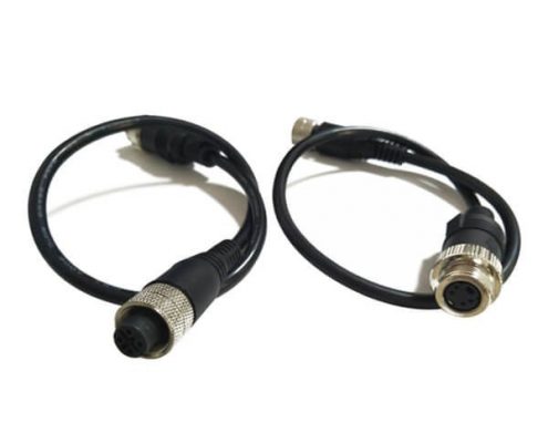 M12成型線4芯母頭轉(zhuǎn)MINI DIN 4芯母頭直式A扣不帶屏蔽注塑線30CM AWG22