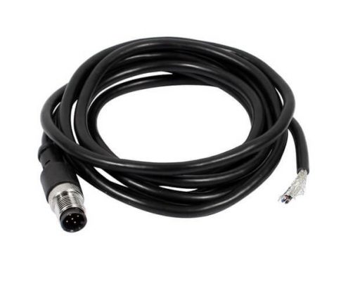 M12電纜直公頭5針帶線1.5M AWG22連接器通訊設(shè)備A扣不帶屏蔽插頭配件