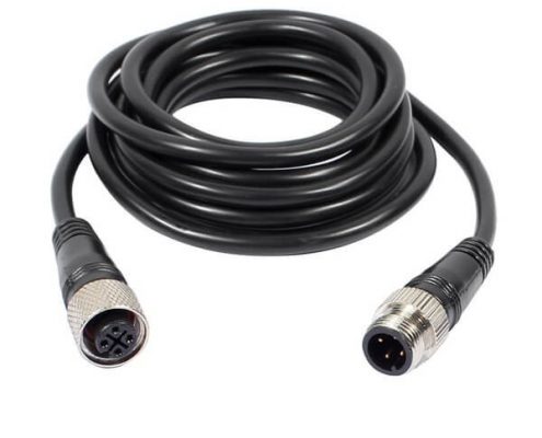 傳感器連接器 M12-4芯航空插頭公母A扣不帶屏蔽防水注塑接頭雙頭線2M AWG22