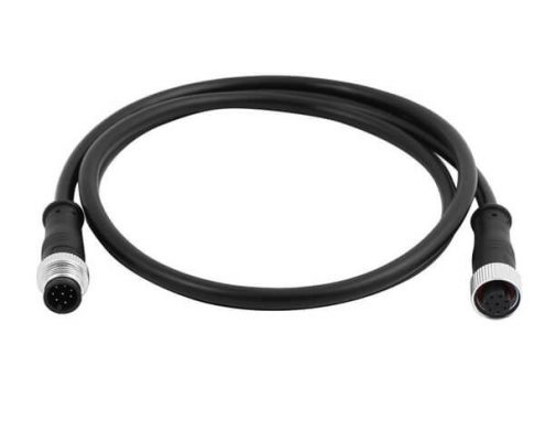 M12電纜接頭8芯公頭轉(zhuǎn)母頭注塑成型式A扣直式防水不帶屏蔽電纜1M AWG24